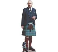 STAR CUTOUTS Figurine en carton Roi Charles III en Kilt - Haut 180 cm Multicolors G