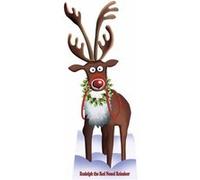 STAR CUTOUTS Figurine en carton Rudolph le renne de noël au nez rouge 183 cm Multicolors G