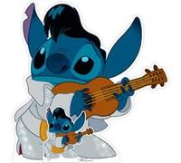 STAR CUTOUTS Figurine en carton Stitch en ELvis qui joue de la guitare - Haut 92 cm Bleu