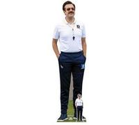 STAR CUTOUTS Figurine en carton Ted Lasso Jason Sudeikis Entraîneur en survêtement bleu et polo blanc - Haut 184 cm Blanc G