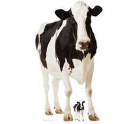 STAR CUTOUTS Figurine en carton Vache noire et blanche type Prim'Holstein - Haut152 cm Blanc G
