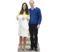 STAR CUTOUTS Figurine en carton William, Kate et Charlotte 188 cm Bleu G