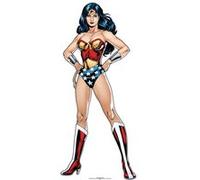 STAR CUTOUTS Figurine en carton Wonder Woman comics (année 80) les mains sur les hanches Hauteur 177 CM Rouge G