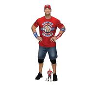 Star Cutouts John Cena SC4551 Chemise Rouge en Carton avec découpe de 186 cm - Idéal pour Les Fans de la WWE, Cadeaux et décorations de fête WWE