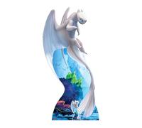 Star Cutouts Ltd SC1299 Light Fury White Official Universal DreamWorks How to Train Your Dragon Party and Collectors Article de collection Hauteur 194 cm Largeur 96 cm Multicolore