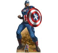 Star Cutouts Ltd SC1409 Découpe en carton Avengers Legends Captain America Le plus puissant héros de la Terre Parfait pour les fans de Marvel, les expositions, les collectionneurs, les fêtes et événements Multicolore Hauteur 184 cm