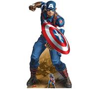 Star Cutouts Ltd SC1531 Découpe en carton Captain America Avengers Legends Vibranium Shield Parfait pour les fans et événements Marvel Hauteur 183 cm Multicolore