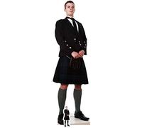 Star Cutouts Ltd Scottish Man in Kilt Lifesize Carton découpé avec Mini découpe en Carton, Carton, Multicolore, 183 x 55 x 183 cm