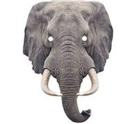 STAR CUTOUTS Masque en carton - animal visage éléphant 27 cm Multicolors