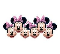 STAR CUTOUTS Masque en carton Pack de 6 visage Disney tête de Minnie Mouse 27 cm Multicolors G