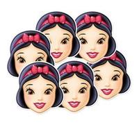 STAR CUTOUTS Masque en carton Paquet de 6 visage Disney princesse blanche-neige 27 cm Multicolors G