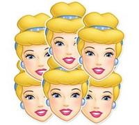 STAR CUTOUTS Masque en carton Paquet de 6 visage Disney princesse cendrillon Paquet de 6 Multicolors G