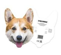 STAR CUTOUTS Masque en carton tête chien Welsh Corgi Pembroke - chien favori de la reine Elisabeth d’Angleterre Multicolors