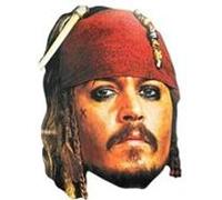 STAR CUTOUTS Masque en carton - visage Disney Pirates des caraïbes - Jack Sparrow 27 cm Multicolors G