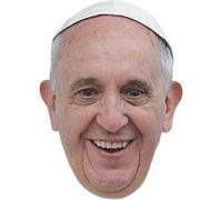 Masque en carton tête Pape François