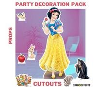 STAR CUTOUTS Disney SP006 Décorations de fête Blanche-Neige avec 6 Mini Fournitures de fête