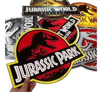 Star Cutouts RD008 Lot de 6 Affiches de décoration Jurassic World avec Logo Dinosaure Hauteur 30 cm