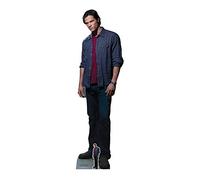 Star Cutouts SC1350 Sam Winchester Chemise rouge (Jared Padalecki Supernatural) Taille réelle en carton découpé Standee 195 cm de haut 58 cm de large Multicolore