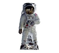 Star CUTOUTS SC1695 Buzz Aldrin Astronaute Man on Moon Shot Silhouette en Carton grandeur Nature avec Mini Poussette Gratuite pour Anniversaires et événements, Multicolore, Grande Taille