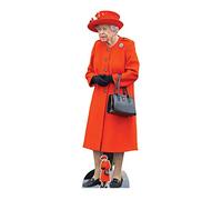 STAR CUTOUTS SC4065 Silhouette en Carton Grandeur Nature du jubilé de Platine de la Reine Elizabeth II avec Mini Chapeau Rouge