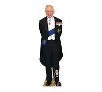 Star Cutouts SC4231 King Charles avec médailles en Carton Grandeur Nature avec Mini - Idéal pour présentations, événements et célébrations VE Day