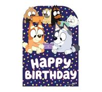 Star Cutouts SC4571 Toile de Fond en Carton pour Enfant Motif Bluey and Friends Happy Birthday Hauteur 132 cm - Idéal pour Le thème Bluey, Les fêtes, Les Anniversaires et Les Fans, la décoration de