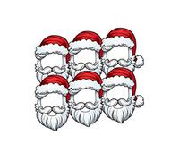 Star Cutouts SMP368 Lot de 6 masques de Père Noël à visage ouvert Devenir père parfait pour le bureau, les fêtes de Noël, les salles du personnel et les événements, uni, multicolore, régulier
