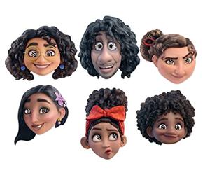 STAR CUTOUTS SMP429 Lot de 6 masques Encanto avec Mirabel, Bruno, Antonio, Luisa, Dolores et Isabela en carton