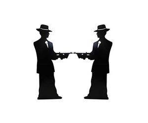 Star Cutouts - Stsc206 - Figurine Géante - Silhouette Gangster Double 185 Cm