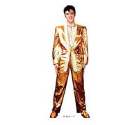 Figurine en carton Elvis Presley Costume Doré - Haut 182 cm