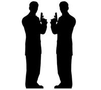 Star Cutouts - Stsc4 - Lot De 2 Figurines Géantes - Silhouette Homme Agent Secret