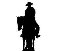Star Cutouts - Stsc47 - Figurine Géante - Silhouette Cowboy A Cheval 188 Cm