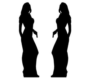 Star Cutouts - Stsc6 - Lot De 2 Figurines Géantes - Silhouette Fille Agent Secret