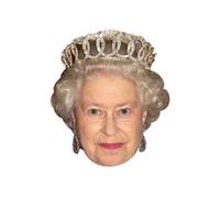 Star Cutouts Carton imprimé de la Reine Elizabeth II, Simple, STSM43, Masque Queen, Lifesize