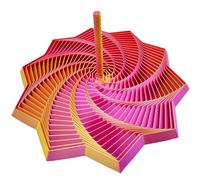 Star de Fidget Sensorielle Fractale à Prolifération Imprimée en 3D, Étoile de Détente à Manette, Spirale Rotative Hexagonale pour Soulager Le Stress, l'Irritabilité et Favoriser la Relaxation