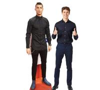 Figurine en carton Cristiano Ronaldo chemise noire 181cm