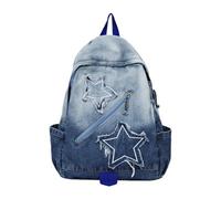 Star Denims Sacs à dos basiques pour femmes et hommes, bleu, Taille unique | Sangles réglables pour les trajets quotidiens et l'école, spacieux pour les courses quotidiennes et la vie sur le campus