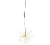 Star Étoile suspendue 3D « Firework », argent, 16 x 16 cm, 80 LED blanc chaud, câble de 3 m, transformateur