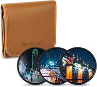 Star Filter Variable 77 mm Star Filter 3 Pieces (4 Point, 6 Point, 8 Point) with Filter Pouch for Canon EF 16-35 mm f4L, RF 24-105 mm f4L, Fujifilm XF 16-55 mm f/2.8