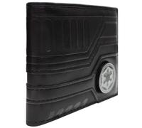 Star Galactic Wars Empire Chasseur Stellaire à Double Moteur Ionique Portefeuille Bi-Fold Porte-ID & Cartes, Noir