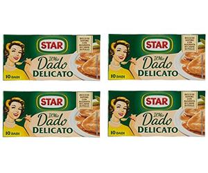 Star: Il Mio Dado Delicato Lot de 4 boîtes de 10 cubes de bouillon au goût délicat 10 g par cube (Import Allemagne)