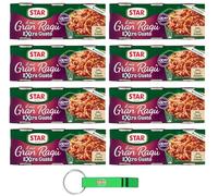Star il mio Gran Ragù Lot de 8 gourmandises avec 100 % de viande italienne, lot de 3 boîtes de 100 g + porte-clés Beni Culinari