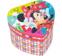 Star Licensing Disney Minnie Coffret à bijoux en forme de cœur, en carton, multicolore, 12,5 x 11,5 x 8,5 cm