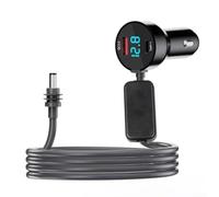 Star Link pour câble d'alimentation mini CC 100 W max sortie adaptateur de voiture avec voltmètre USB-C USB-A robuste pour cordon tressé pour véhicule de camping Noir (3 mètres)