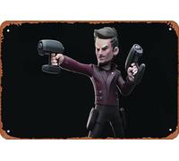Star Lord - Plaque en métal 3D Avengers Infinity War - Décoration murale rétro pour maison, porte, jardin, bars, restaurants, cafés, bureau, magasin, pubs, club - 30,5 x 20,3 cm