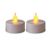 Star Lot de 2 bougies chauffe-plat LED « T-Light » - Blanc vacillant - Piles incluses