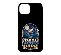 Star Map After Dark Télescope Lune Coque pour iPhone 15 Plus