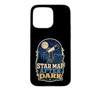 Star Map After Dark Télescope Lune Coque pour iPhone 15 Pro Max
