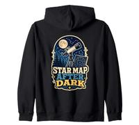 Star Map After Dark Télescope Lune Sweat à Capuche