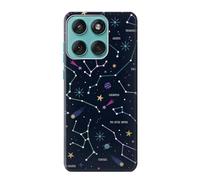 Star Map Zodiac Constellations Etui Coque Housse pour Motorola Edge 60 Fusion